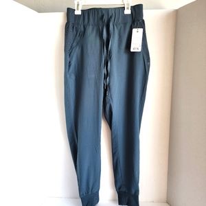 apana yoga track jogger pants womens size XS zipper pockets drawstring b…